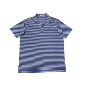 Peter Millar Summer Comfort Striped Navy and White Polo Shirt In Size XL